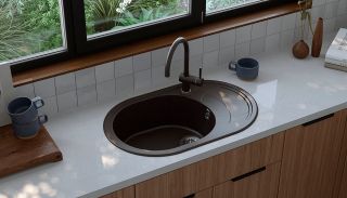 Смеситель для кухни Ulgran Classic Ulgran 021(309) тёмно-серый